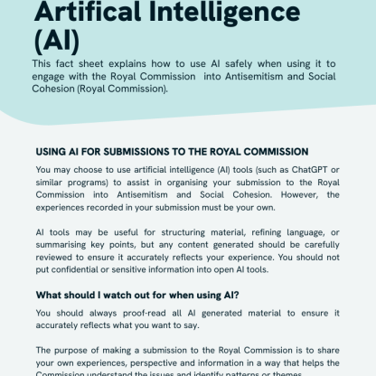 Thumbnail of RCLAS Fact Sheet Artificial Intelligence