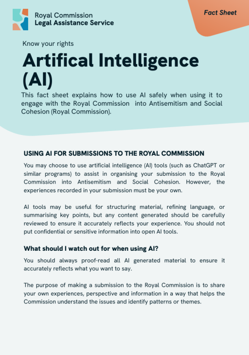Thumbnail of RCLAS Fact Sheet Artificial Intelligence