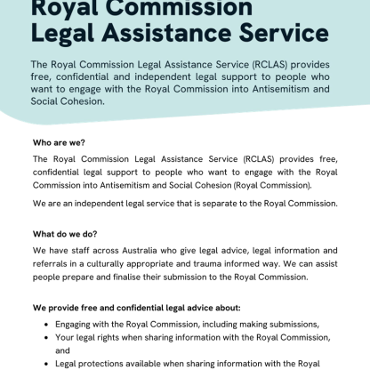 Thumbnail of RCLAS Fact Sheet About us (English)