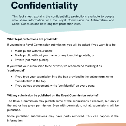 Thumbnail of RCLAS Fact Sheet Confidentiality (English version)