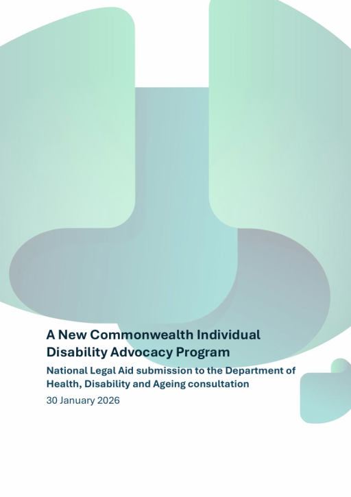 Thumbnail of NLA Submission A new Commonwealth individual disability advocacy program